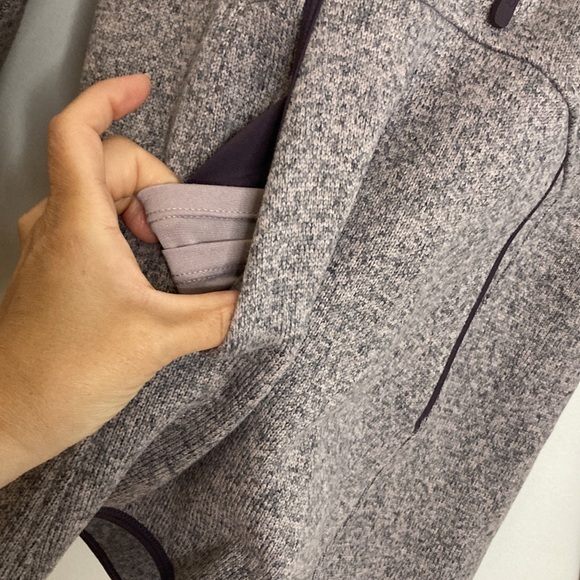 Lululemon Sweater Womens 4 Mauve Gray Fleece and Thank You Pullover Hoodie - Picture 8 of 14